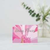 ピンクデイジー花 名刺 (スタンド正面)