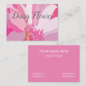 ピンクデイジー花 名刺 (正面/裏面)