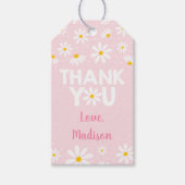 ピンクデイジー誕生日ありがとう ギフトタグ (正面)
