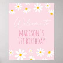 ピンクデイジー誕生日へようこそ