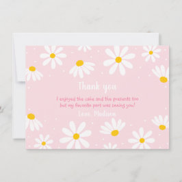 ピンクデイジー誕生日 サンキューカード