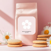 ピンクデイジー誕生日 | パーティーフェイバーラベル スクエアシール