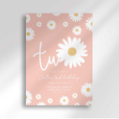 ピンクデイジー2nd誕生日招待状 招待状