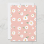 ピンクデイジー50番目の誕生日招待状 招待状 (裏面)