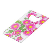 ピンクデイジー/アスターブーケ+あなたのアイディア クレジットカード栓抜き (裏面アングル)