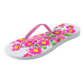 ピンクデイジー/アスターブーケ+あなたのアイディア ビーチサンダル (アングル)