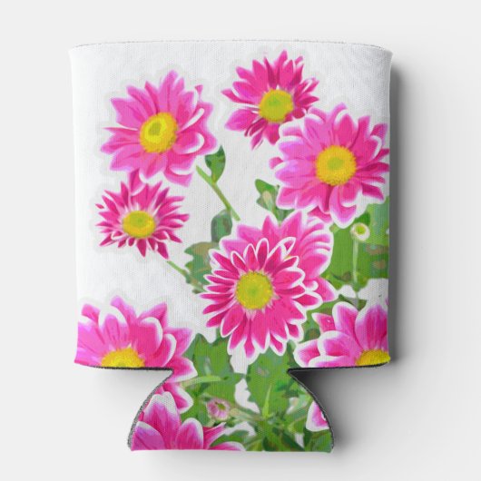 ピンクデイジー/アスターブーケ+あなたのアイディア 缶クーラー (裏面)