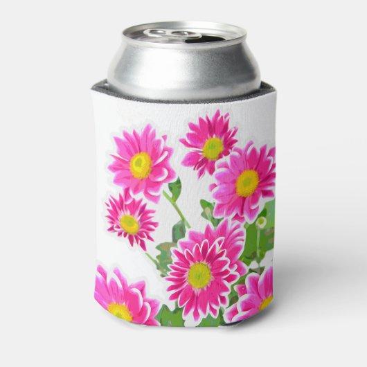 ピンクデイジー/アスターブーケ+あなたのアイディア 缶クーラー (缶裏面)