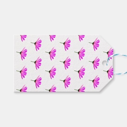 ピンクデイジー ギフトタグ (正面(横))