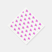 ピンクデイジー スタンダードカクテルナプキン (角)