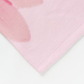 ピンクデイジー フリースブランケット (角)