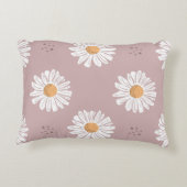 ピンクデイジー:フローラ繰り返しパターン。 アクセントクッション (裏面)
