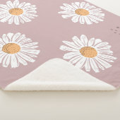 ピンクデイジー:フローラ繰り返しパターン。 シェルパブランケット (3/4)