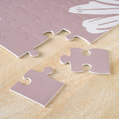 ピンクデイジー:フローラ繰り返しパターン。 ジグソーパズル (側面)