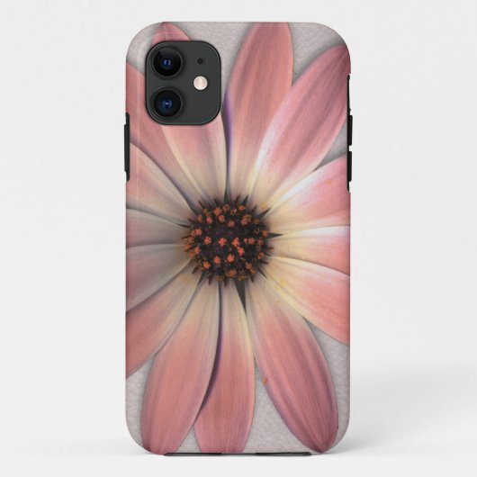 ピンクデイジー - ミンクレザーのテクスチャー画像の背景 Case-Mate iPhoneケース (裏面)