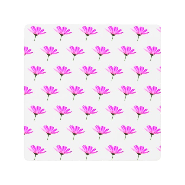 ピンクデイジー メタルプリント (正面)