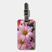 ピンクデイジー_ ラゲッジタグ (正面縦)