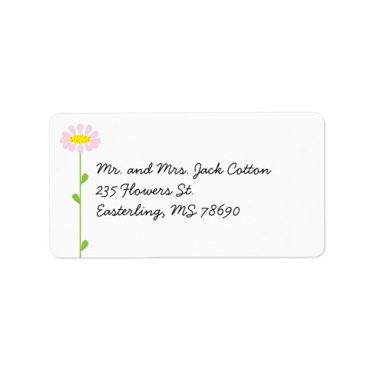 ピンクデイジー ラベル (正面)