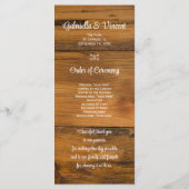 ピンクデイジー、レースと馬蹄西結婚の プログラム (裏面)