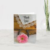 ピンクデイジー&レースカントリーウェスタン サンキューカード (正面)