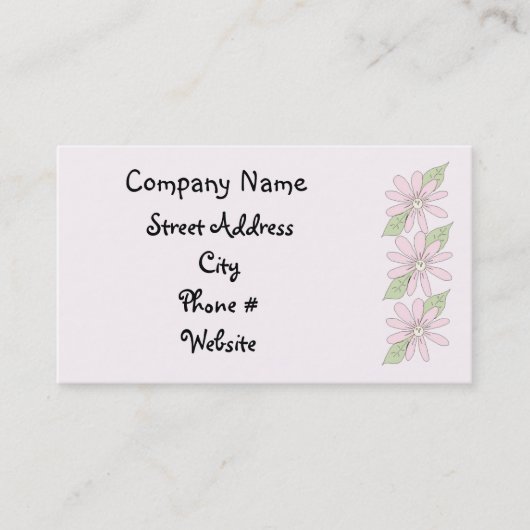 ピンクデイジー 名刺 (正面)