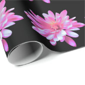 ピンクデイジー、《植物》百日草、コスモ、ひまわり模様 ラッピングペーパー (ロールコーナー)