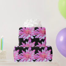 ピンクデイジー、《植物》百日草、コスモ、ひまわり模様