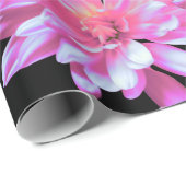 ピンクデイジー、《植物》百日草、コスモ、ひまわり模様 ラッピングペーパー (ロールコーナー)