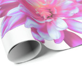 ピンクデイジー、《植物》百日草、コスモ、ひまわり模様 ラッピングペーパー (ロールコーナー)