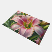 ピンクデイリーフローラ ドアマット (アングル)