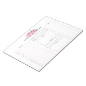 ピンクデイリープランナーメモ帳 |ピンクスケジュール ノートパッド (アングル)