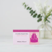 ピンクデザイナーケーキ 名刺 (スタンド正面)