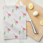 ピンクデザイナータオル キッチンタオル (四つ折り)