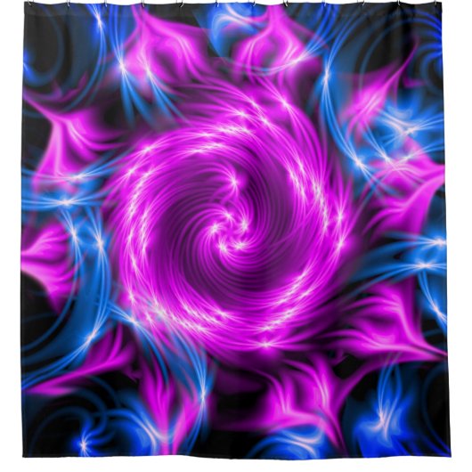 ピンクデザイン シャワーカーテン (正面)