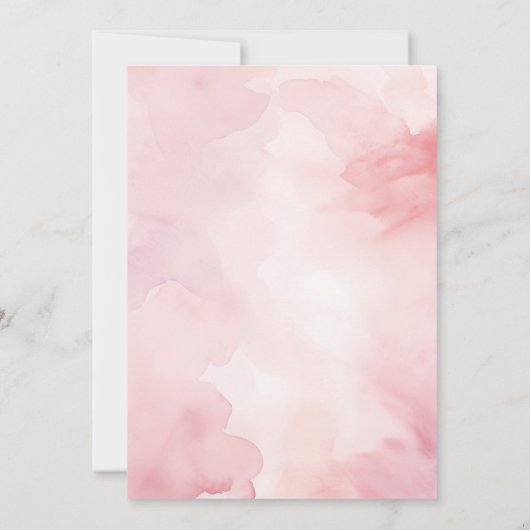 ピンクデザート甘いワンお祝いファースト誕生日 招待状 (裏面)