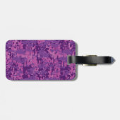 ピンクデジタル迷彩柄上のパールのような牡羊座のシンボル ラゲッジタグ (裏面横)