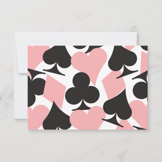 ピンクデスティニーラスベガスウェディングRSVP返信カード 出欠カード (裏面)