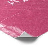 ピンクデニムフィットネス引用文へ信じ ポスター (角)