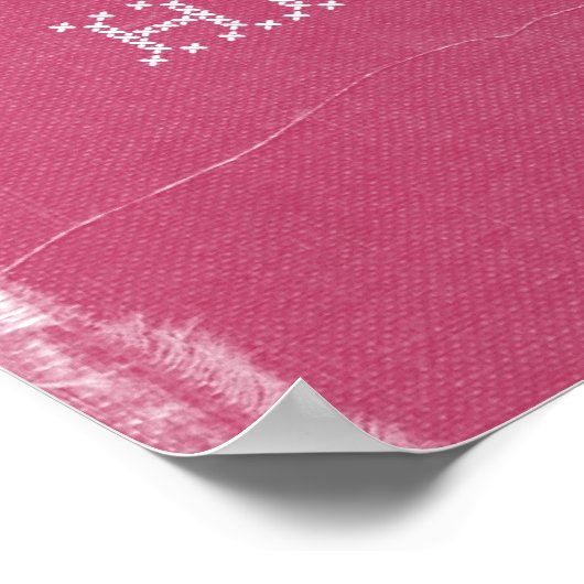 ピンクデニムフィットネス引用文へ信じ ポスター (角)