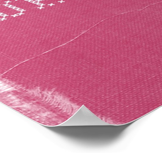 ピンクデニムフィットネス引用文エクササイズ動機 ポスター (角)