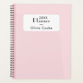 ピンクデパーソナライズされたジタルプランナーと名前をカスタムする プランナー手帳 (正面)