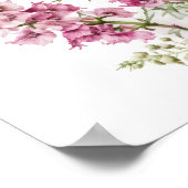 ピンクデルフィニウムフラワーアートプリントポスター ポスター (角)