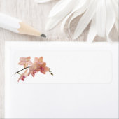 ピンクデンドロビウムオーキッドフラワー – 蘭テンプレート ラベル (インサイチュ)