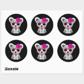 ピンクデーオブザデッドシュガースカルベアーブラック ラウンドシール (シート)