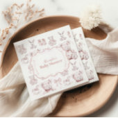 ピンクトイズトイレデジュエベイビーシャワー スタンダードカクテルナプキン