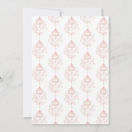 ピンクトイレガールエレガントベビーシャワー 招待状 (裏面)