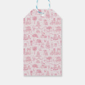 ピンクトイレコケットボウ1stバースデーガール ギフトタグ (裏面)