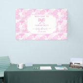 ピンクトイレジャングルアニマルズサファリチノイスリーベビー 横断幕 (トレードショー)