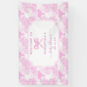 ピンクトイレジャングルアニマルズサファリチノイスリーベビー 横断幕 (縦)