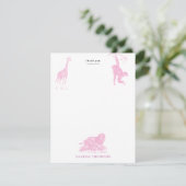 ピンクトイレジャングルアニマルズサファリチノワセリー サンキューカード (スタンド正面)